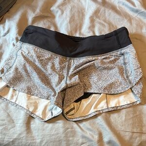 lululemon athletica Black and White Athletic Shorts